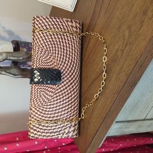 Rafe New York Woven Straw Clutch Handbag